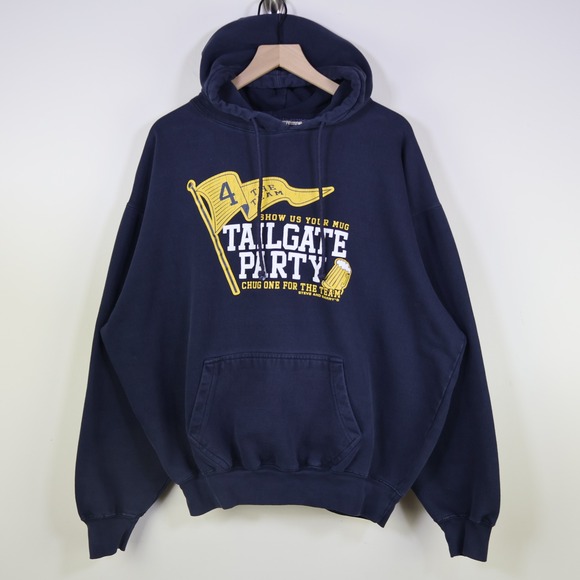 Steve & Barry's Other - Y2K Steve and Barrys Tailgate Party Hoodie XL Navy Blue Cotton Oversized